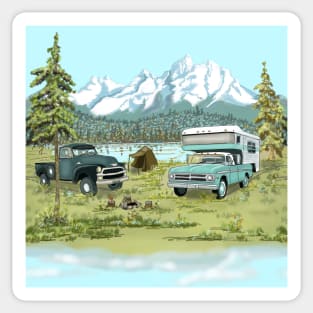 Escape to the Mountains! Sticker